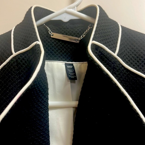 WHBM Black Jacket with white piping - EUC - Picture 2 of 5